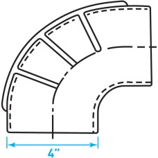 Air Intake 90º Rubber Elbow - 4"